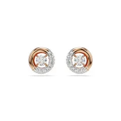 Swarovski® 'Dextera' Women's Gold Plated Metal Stud Earrings - Rose 5692258