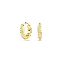 Swarovski® 'Matrix' Women's Gold Plated Metal Hoop Earrings - Gold 5697228