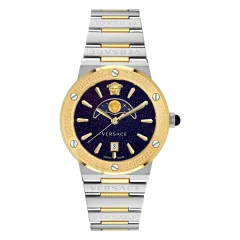 Versace® Analog 'Greca Logo Moonphase' Damen Uhr VE7G00223
