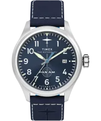 Timex® Analoog 'Waterbury x pan am' Heren Horloge TW2Y38800