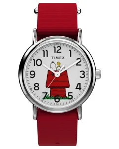 Timex® Analogue 'Peanuts Weekender Snoopy Dog House' Unisex's Watch TW2Y31200