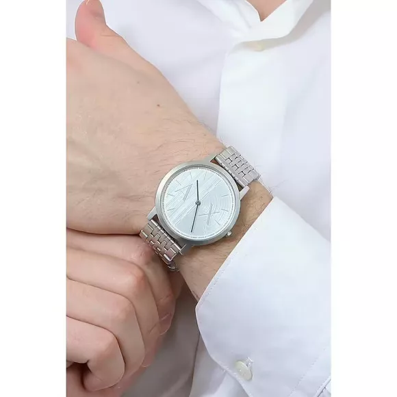 ARMANI EXCHANGE 腕時計 Armani Exchange Zero Light AX1404 Men's Brown Leather Analog