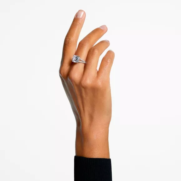 SWAROVSKI Constella リング　52 Constella ring, Set (2), Round cut, White, Gold-tone plated