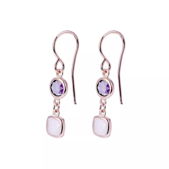 Orphelia® 'Fawn' Damen Sterling Silber Ohrhänger - Rosé ZO-7410
