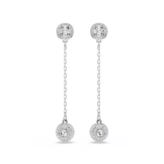 Swarovski® 'Una Angelic' Women's Base Metal Drop Earrings - Silver 5732273