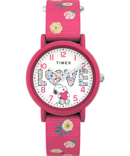 Timex® Analoog 'Peanuts weekender color rush' Meisjes Horloge TW2W83200