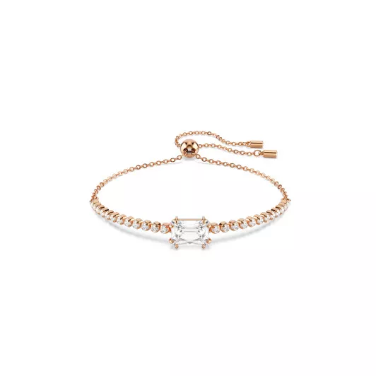 Swarovski® 'Matrix Tennis' Women's Gold Plated Metal Bracelet - Rose 5730706