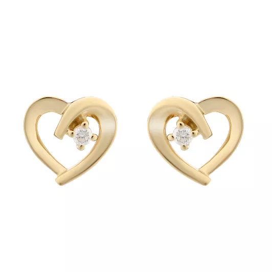Orphelia® 'Mera' Dames Zilver 925 925 Oorknoppen - Goudkleurig ZO-7370 G