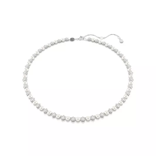 Swarovski® 'Matrix Pearl' Women's Base Metal Necklace - Silver 5689623