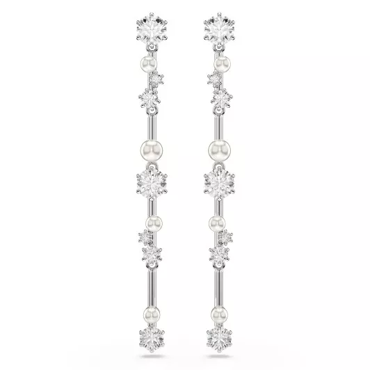 Swarovski® 'Constella Bars' Women's Base Metal Drop Earrings - Silver 5705614