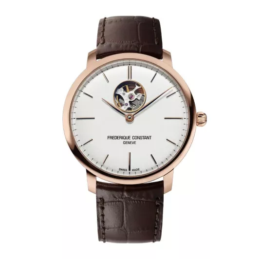 Frederique Constant® Analogique 'Slimline Heart Beat' Hommes Montre FC-312V4S4