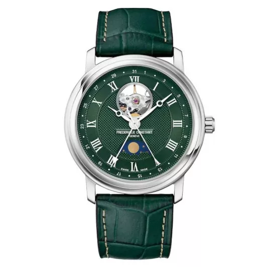 Frederique Constant® Analog 'Heart Beat Moonphase' Herren Uhr FC-335MCGRW4P26