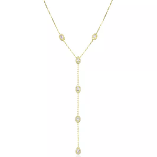 Gena.paris® 'Gabriella' Damen Sterling Silber Halsband - Gold GC1580-Y
