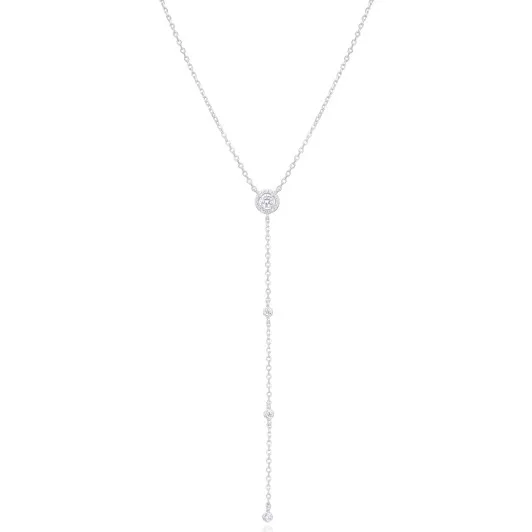 Gena.paris® 'The One' Damen Sterling Silber Halsband - Silber GC1597-W