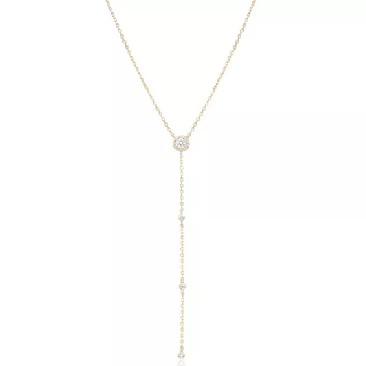 Gena.paris® 'The One' Damen Sterling Silber Halsband - Gold GC1597-Y