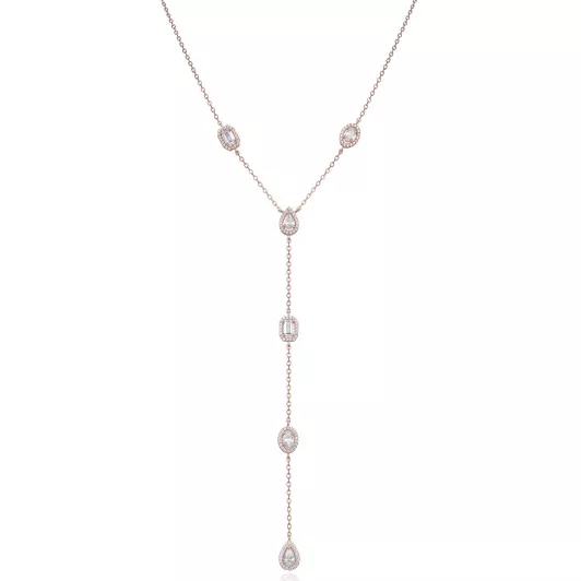 Gena.paris® 'Gabriella' Damen Sterling Silber Halsband - Rosé GC1580-R