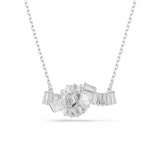 Swarovski® 'Matrix' Women's Base Metal Necklace - Silver 5728553
