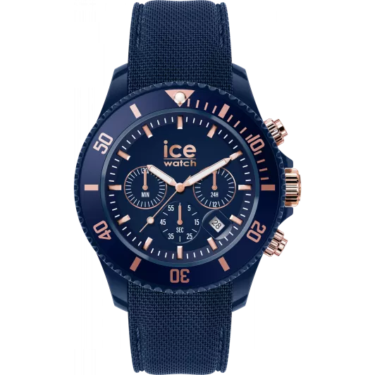 Ice Watch® Chronograph 'Ice Chrono - Dark Blue Rose-gold' Men's Watch 020621