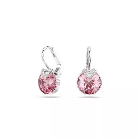 Swarovski® 'Bella' Women's Base Metal Drop Earrings - Silver 5734235