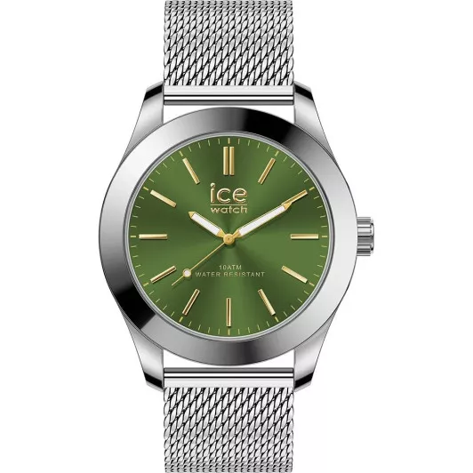 Ice Watch® Analoog 'Ice steel - silver green' Heren Horloge (Medium) 024749