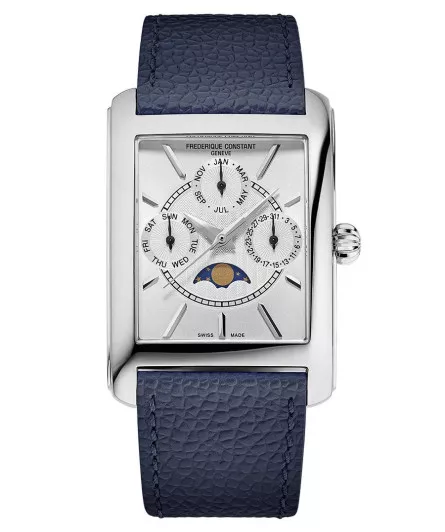 Frederique Constant® Multi Dial 'Classics Carrée Moonphase' Men's Watch FC-265S4C6