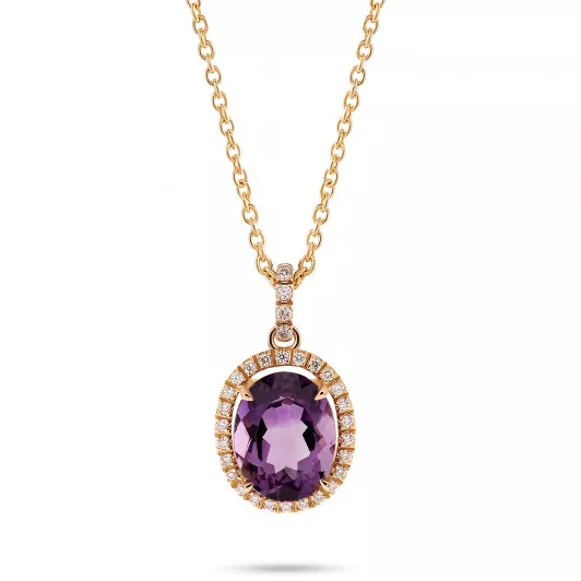 Orphelia® 'Alberta' Women's Rose gold 18C Pendant with Chain - Rose KD-2040