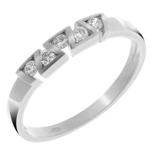 Orphelia® Women's Whitegold 18C Ring - Silver RD-33214/1