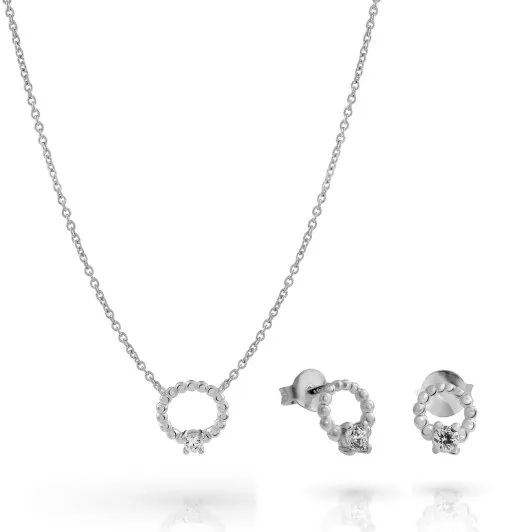Orphelia® 'Premium' Dames Zilver 925 925 Set: Ketting + Oorbellen - Zilverkleurig SET-7562