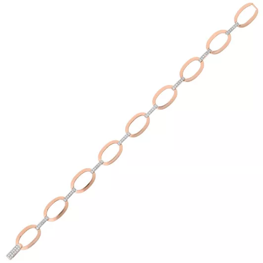 Orphelia® Women's Sterling Silver Bracelet - Rose ZA-7210