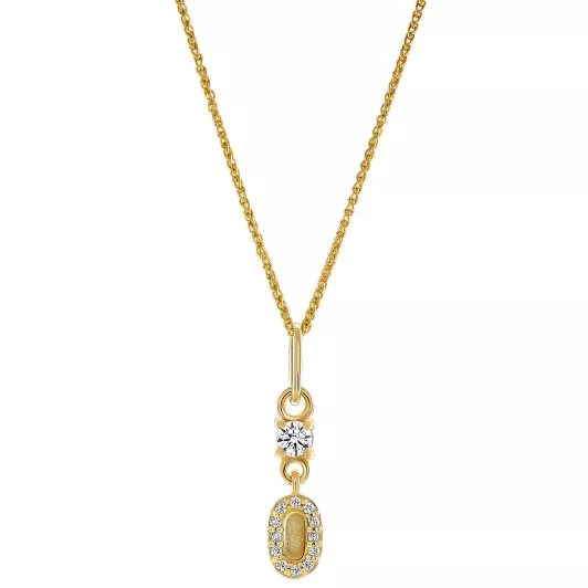 Orphelia® 'Lily' Women's Sterling Silver Pendant with Chain - Gold ZH-7582/G