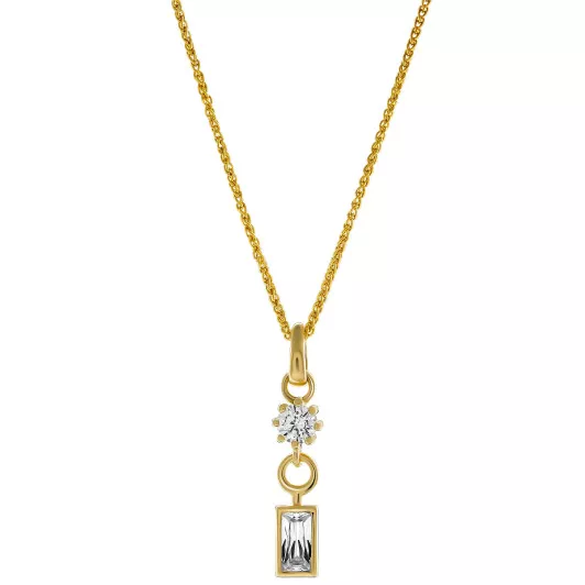 Orphelia® 'Madelyn' Women's Sterling Silver Pendant with Chain - Gold ZH-7583/G