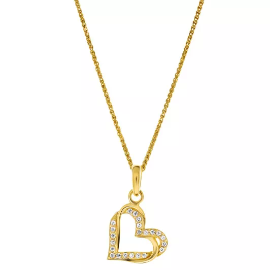 Orphelia® 'Cecilia' Dames Zilver 925 925 Hanger met Ketting - Goudkleurig ZH-7584/G