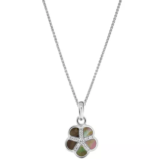 Orphelia® 'Daisy' Women's Sterling Silver Pendant with Chain - Silver ZH-7585