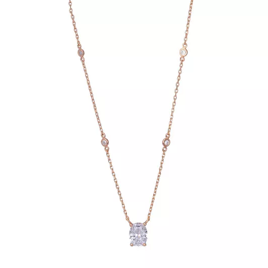 Orphelia® 'Elodie' Dames Zilver 925 925 Collier - Rosékleurig ZK-7419