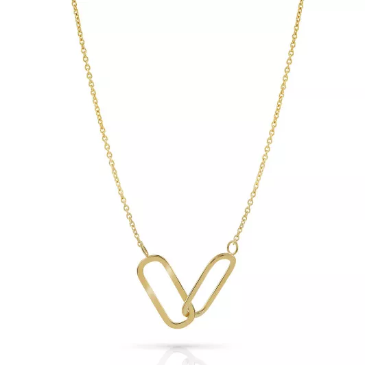 Orphelia® 'Rose' Dames Zilver 925 925 Collier - Goudkleurig ZK-7561/G