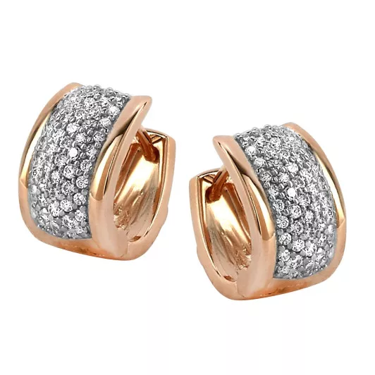 Orphelia® 'Rosaleen' Dames Zilver 925 925 Creolen - Rosékleurig ZO-7025