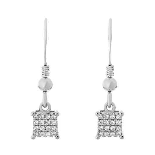 Orphelia® 'Claudia' Dames Zilver 925 925 Oorhangers - Zilverkleurig ZO-7344