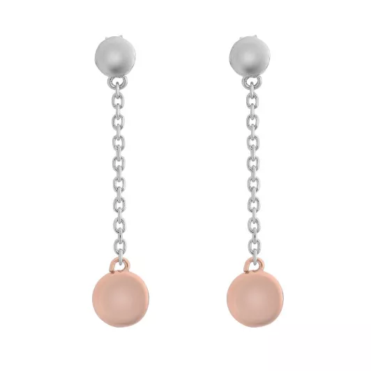 Orphelia® 'Aurelie' Dames Zilver 925 925 Oorhangers - Zilver/Rosé ZO-7385