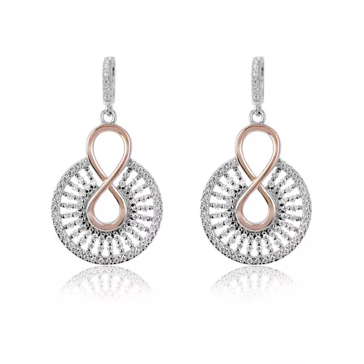 Orphelia® 'Frida' Dames Zilver 925 925 Oorhangers - Zilver/Rosé ZO-7437