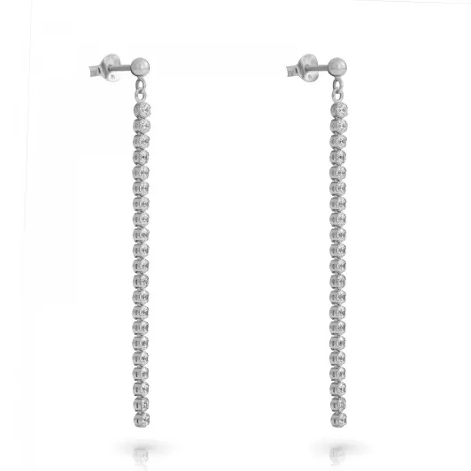 Orphelia® 'Glitter' Dames Zilver 925 925 Oorhangers - Zilverkleurig ZO-7548