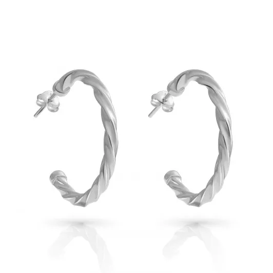 Orphelia® 'Beverly' Dames Zilver 925 925 Creolen - Zilverkleurig ZO-7554