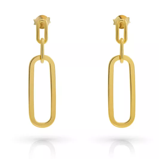Orphelia® 'Essence' Dames Zilver 925 925 Oorhangers - Goudkleurig ZO-7560/G