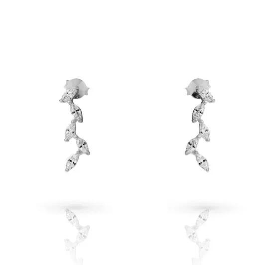 Orphelia® 'Charlene' Dames Zilver 925 925 Oorhangers - Zilverkleurig ZO-7568