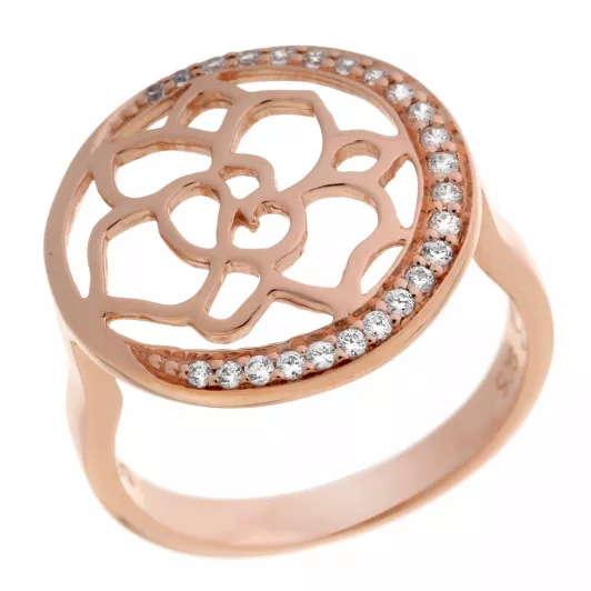 Orphelia® Dames Zilver 925 925 Ring (sieraad) - Rosékleurig ZR-7089/1