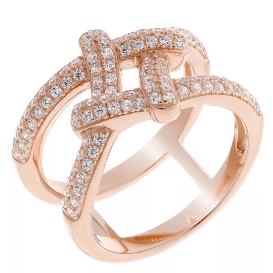 Orphelia® Dames Zilver 925 925 Ring (sieraad) - Rosékleurig ZR-7277