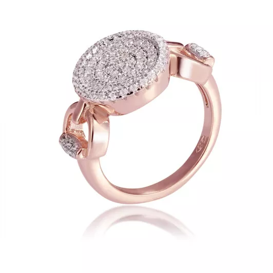 Orphelia® Dames Zilver 925 925 Ring (sieraad) - Rosékleurig ZR-7420