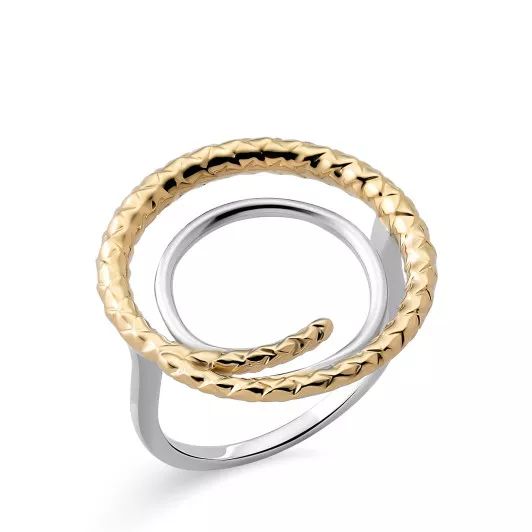 Orphelia® Dames Zilver 925 925 Ring (sieraad) - Zilver/Goud ZR-7499