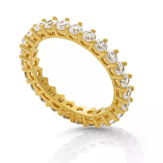 Orphelia® 'Paris' Dames Zilver 925 925 Ring (sieraad) - Goudkleurig ZR-7540/G