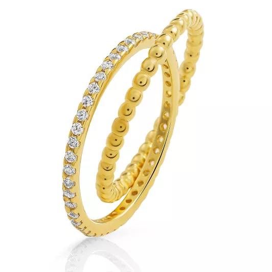 Orphelia® 'Everest' Dames Zilver 925 925 Ring (sieraad) - Goudkleurig ZR-7542/G
