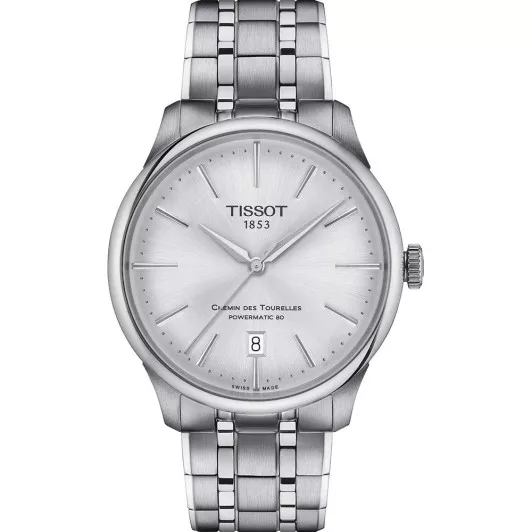 Tissot® Analogue 'Chemin Des Tourelles Powermatic 80' Men's Watch T1398071103100